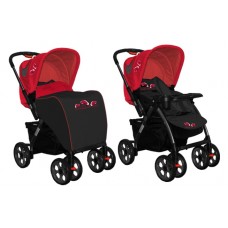 Прогулочная коляска Bertoni City Black - Red Poppies Прогулочная коляска Bertoni City Black - Red Poppies